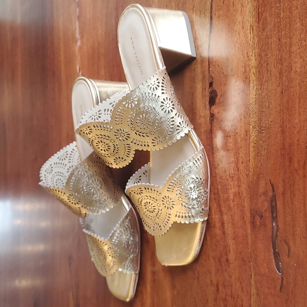 Ann Taylor gold sandals - 9M